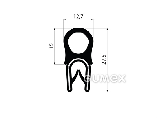 GUMMIPROFIL PIRELI U-FORM MIT OBERER DICHTUNG - DICHTUNG MIT ARMIERUNG - PVC